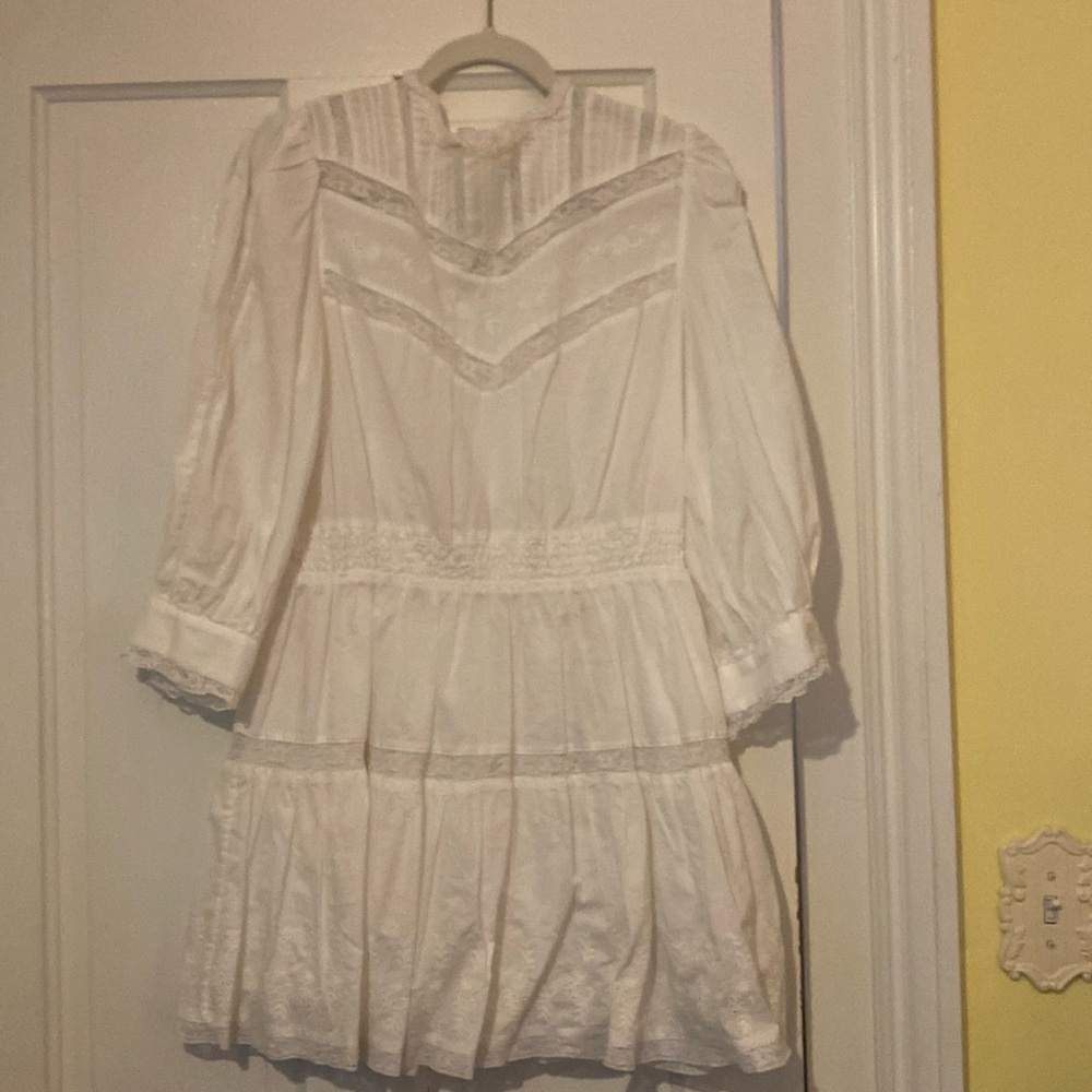 Love shack fancy x Target White lace long sleeve dress